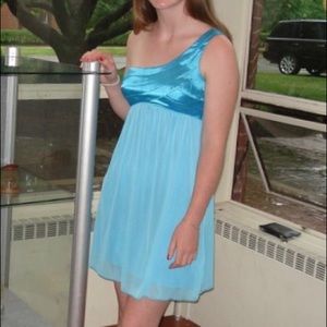 Blue Babydoll Cocktail Dress